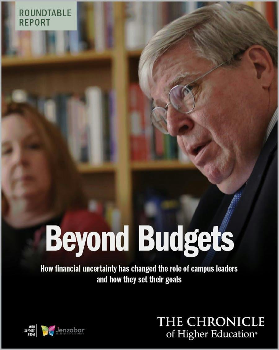 Industry Insight: The Chronicle of Higher Education: Beyond Budgets